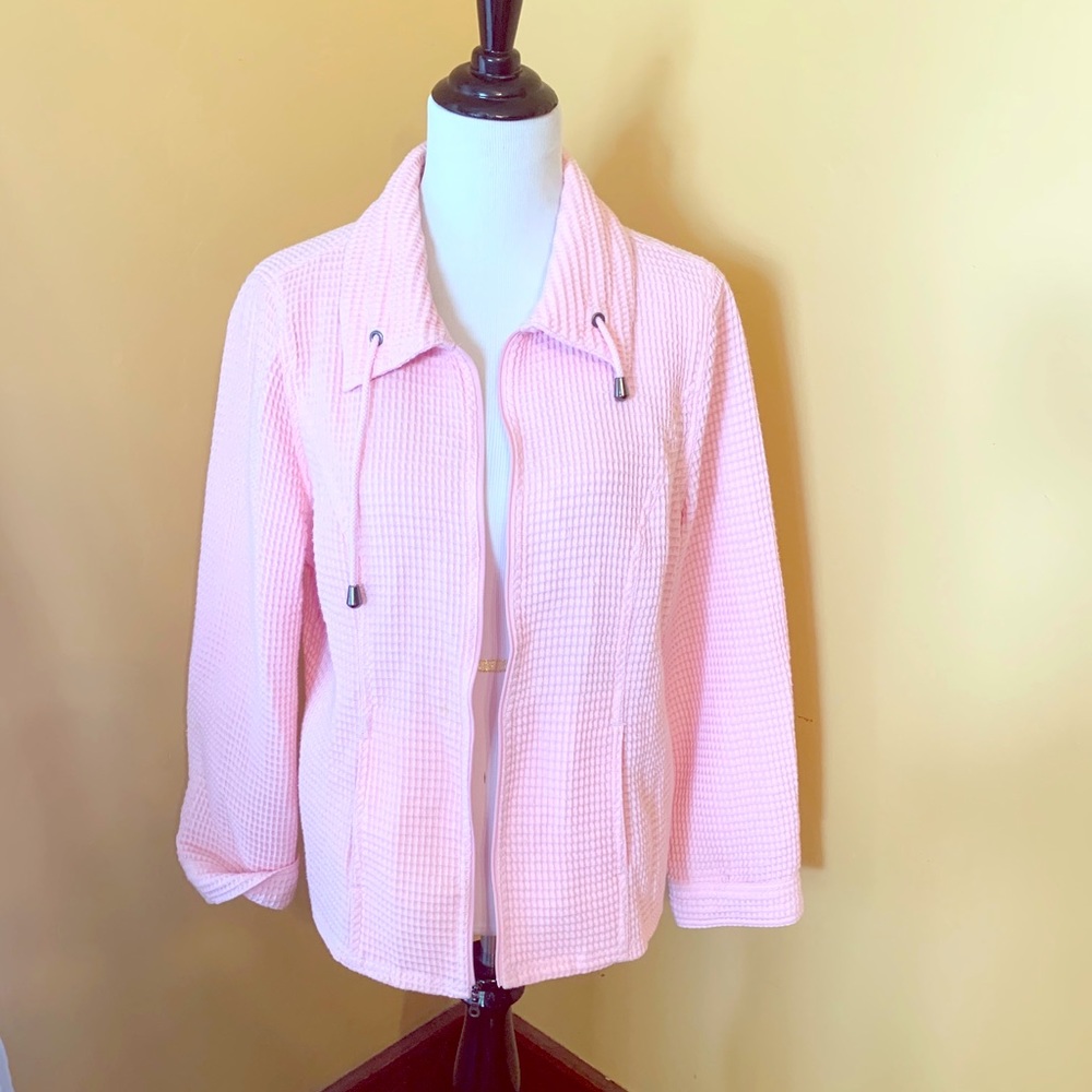 Pink Waffle Spring Christopher & Banks  Jacket